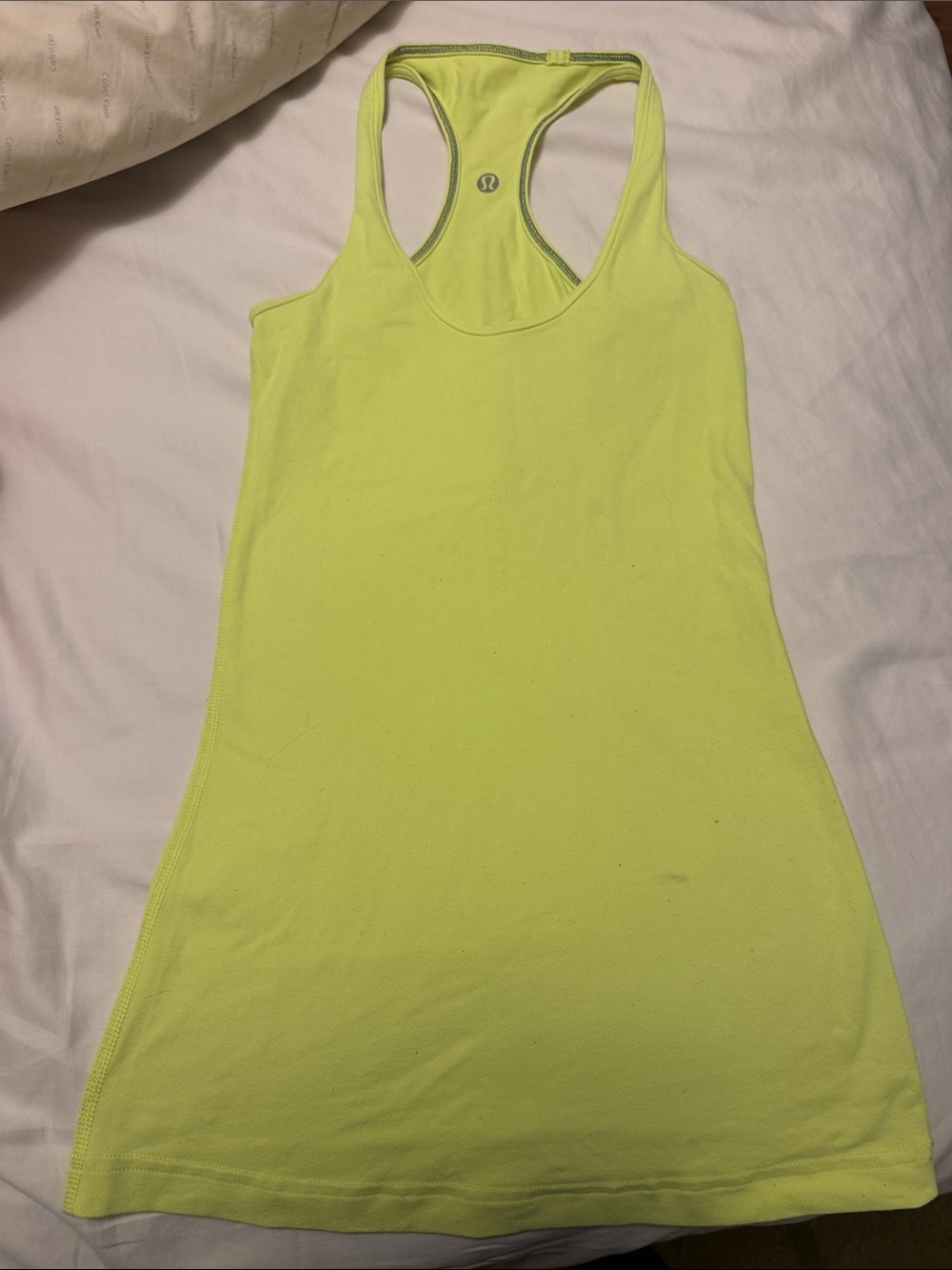 lululemon athletica Neon Yellow/green Racerback Tank